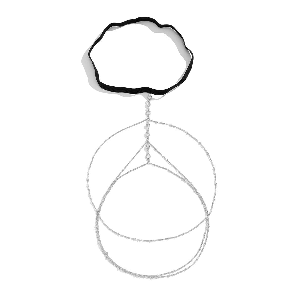 Boho Crystal Thigh Chain – Adjustable Tassel Body Jewelry