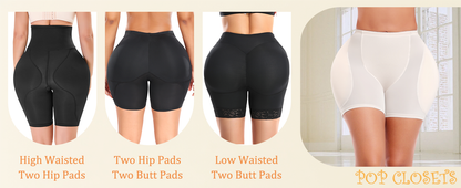 Women’s Padded Booty Lifter Shapewear – Removable 4-Pad Butt Enhancer & Tummy Control